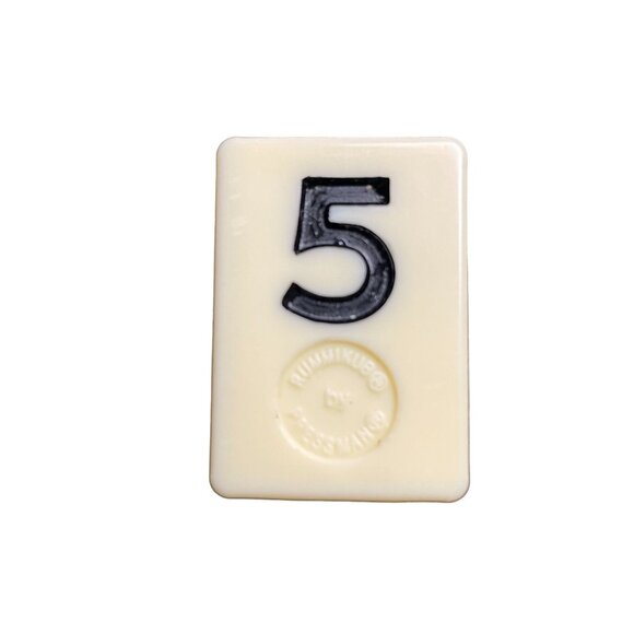 Pressman Rummikub Black 5 Tile Original Replacement Game Piece Smooth Back u - Picture 1 of 2